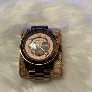Chocolate brown large face Michael Kors unisex watch